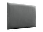 Zensova Upholstered Headboard in High-Quality Velvet, Zensova Interior, Composed of Interchangeable Self-Adhesive Panels for Bedroom, Ash Grey, 135 cm, MEPU83770