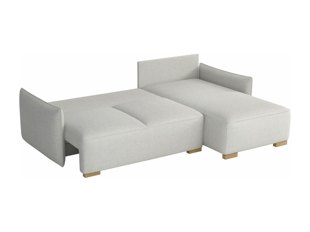 Lumenao 226 Corner Sofa Grey with Sleeping Function and Bed Box 240x155x87cm HNIF49002