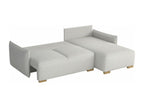 Lumenao 226 Corner Sofa Grey with Sleeping Function and Bed Box 240x155x87cm HNIF49002