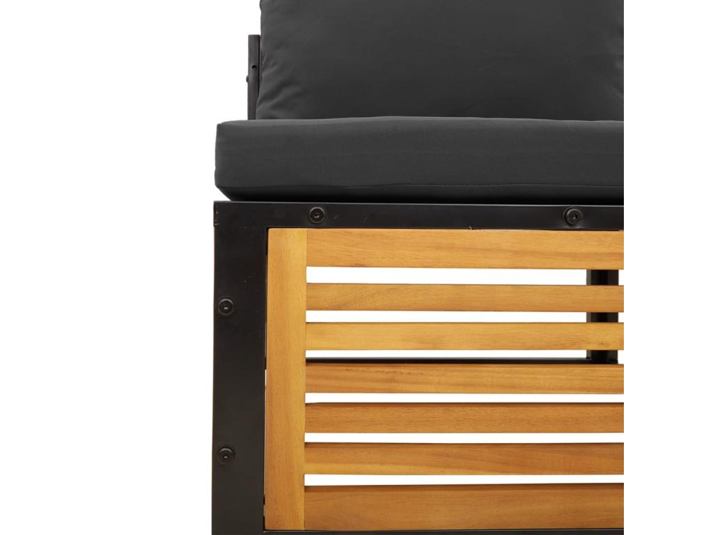 Lumenao GNAM78865 2-seater garden sofa with cushions, solid wood