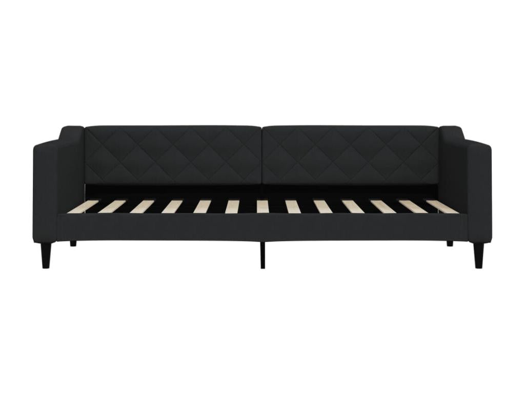 Daybed with black mattress 80x200 cm fabric RMIJ10711