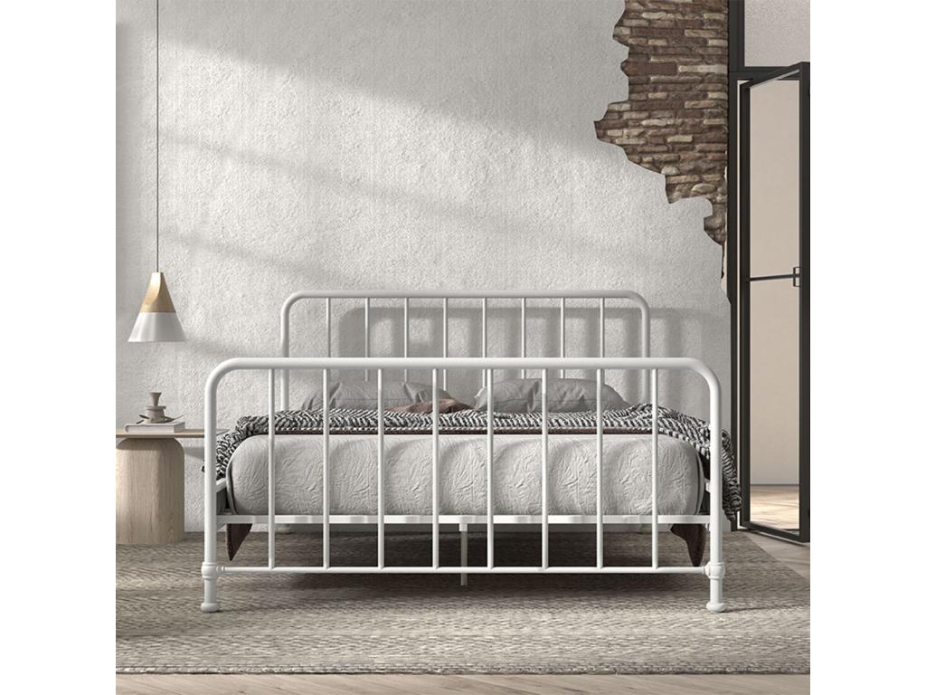 Lumenao 160x200 bed with included slatted base, matte white, WKTQ89043