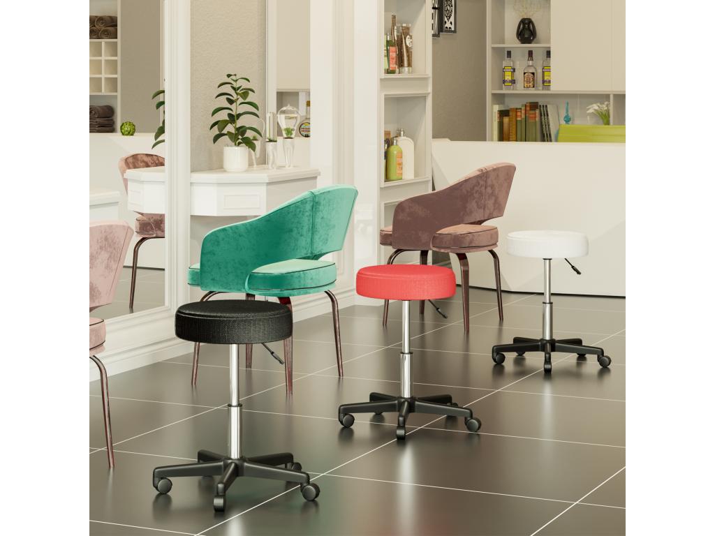 Lumenao height-adjustable swivel massage stool with three protective cover colors OBFZ47257