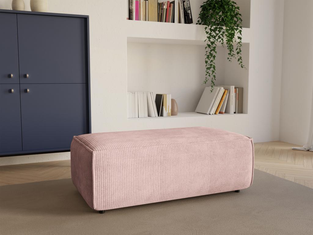 Lumenao CDJZ32241 Powder Pink Corduroy Pouf