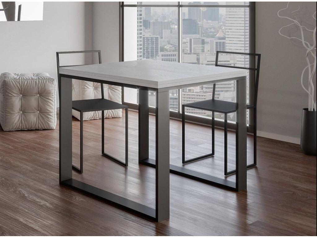 Lumenao Evolution Small Square Extendable Table 90x90-180cm - White VTUF37719