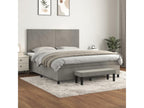 Zensova upholstered bed and light grey mattress 160x200cm Velvet NIZW44270