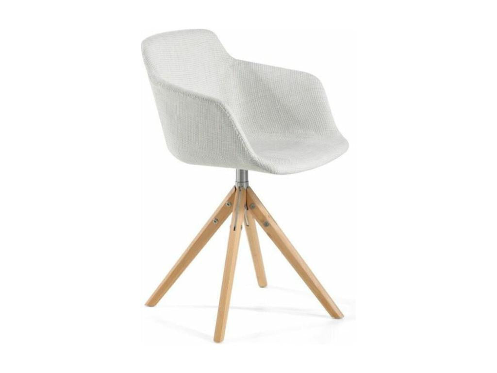Ventoriq swivel chair in fabric with light solid ash legs - Ventoriq color 24 VKFY72967