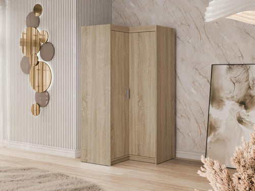 Lumenao 116 Corner Wardrobe, Lumenao Oak, 191x98x98cm, CHTV16154
