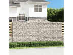 Arched gabion baskets, 2 pieces, 400x30x180/200 cm, galvanized iron ASDR30732