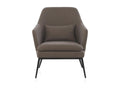 Lumenao upholstered armchair with black cushion and black metal legs OYFH07306