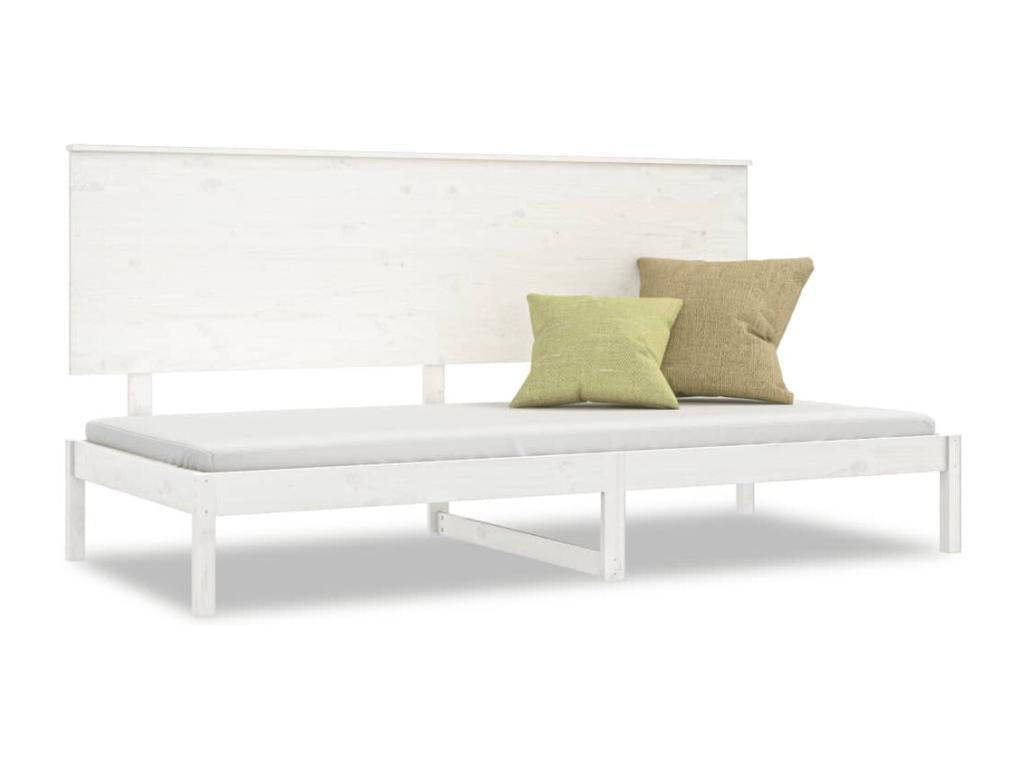White Daybed 80x200 cm Solid Pine Wood ZPDV32101