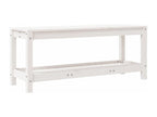 White garden bench 108x35x45 solid pine wood SMKB75764