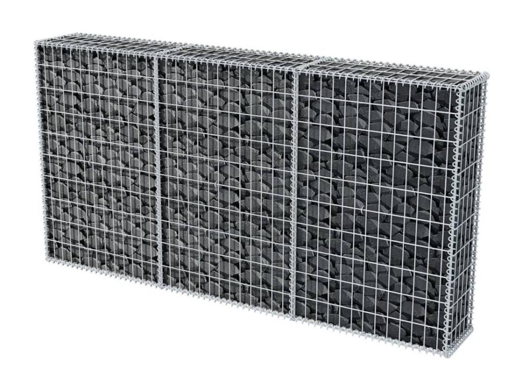 Gabion basket, galvanized steel, 200x30x100 OQEI77673