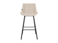 Bar stool - Faux leather / Metal - Cream - Ventoriq KPWU74514
