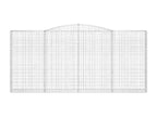Arched gabion baskets, 2 pieces, 400x30x180/200 cm, galvanized iron ASDR30732