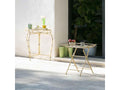 Yellow metal side table 60x40x58h JWAY97420