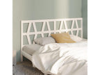 White Headboard 206x4x100 cm Solid Pine Wood GDXB86483