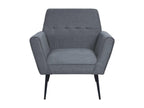 Light grey steel and fabric armchair SRGG14277