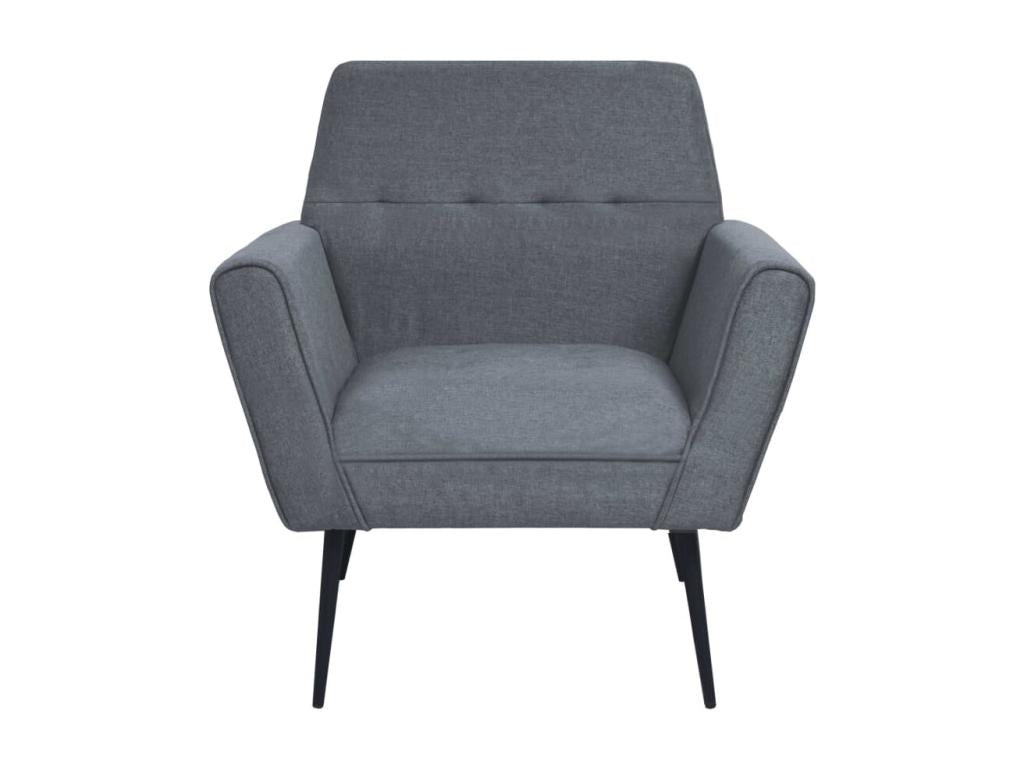 Light grey steel and fabric armchair SRGG14277