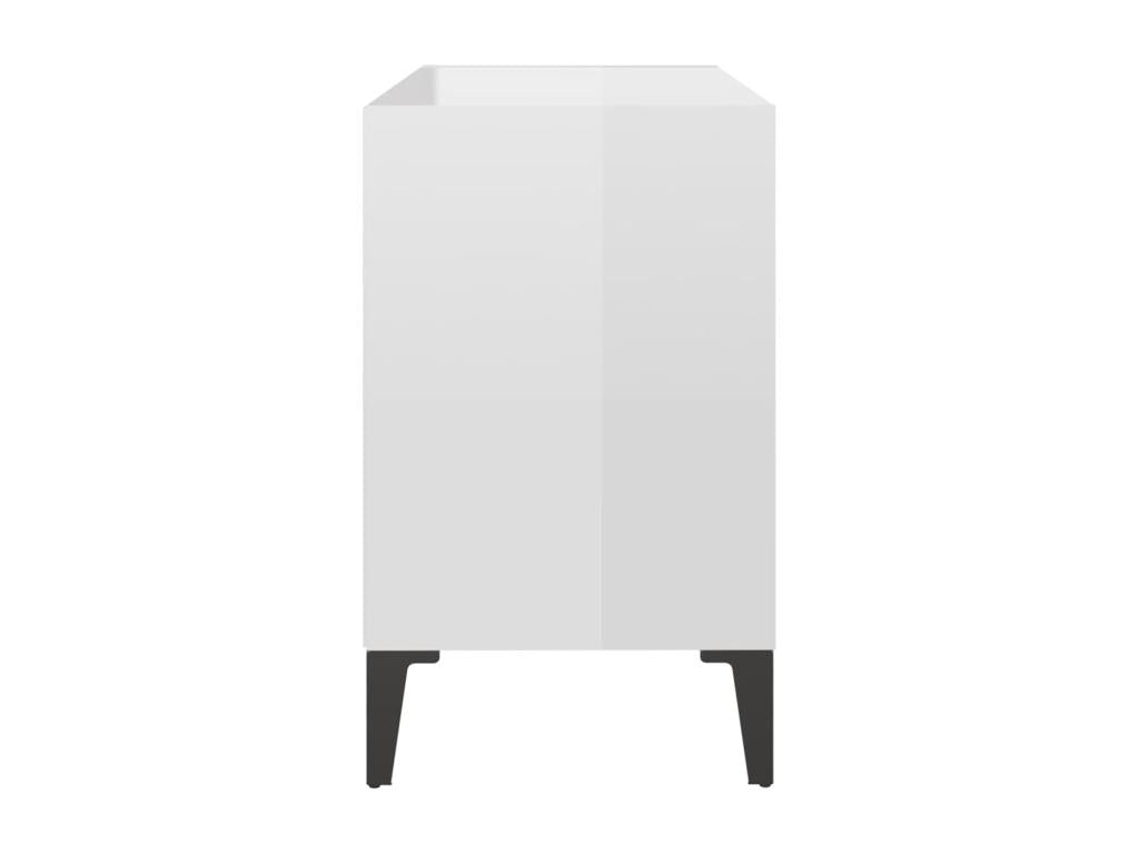 TV stand with metal legs, glossy white, 69.5x30x50 cm, FMNN43500