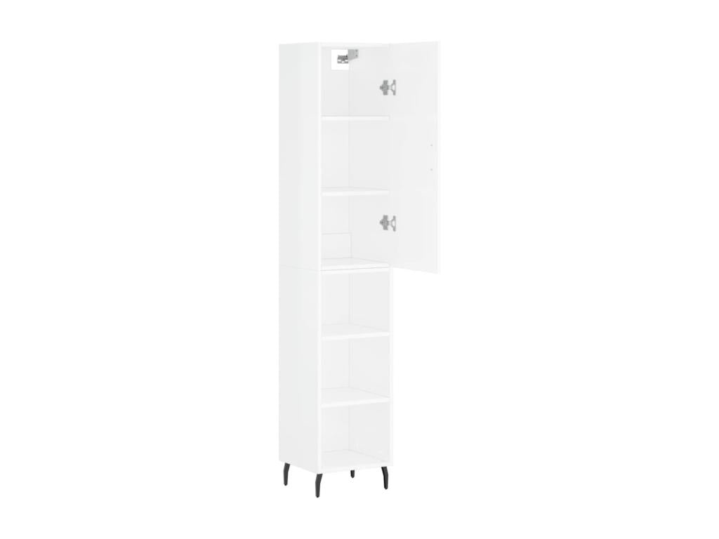 High-gloss white sideboard, 34.5x34x180 cm, Zensovaingénierie GLWW67530