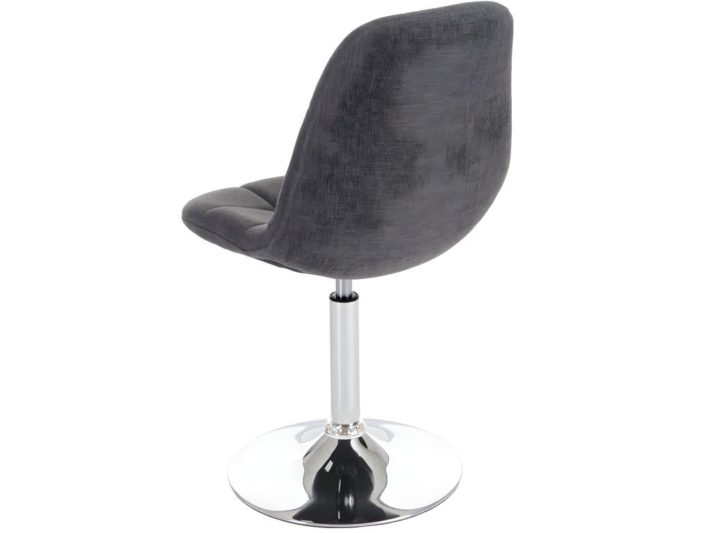 Lumenao-A60 dining chair, light grey fabric/textile, chrome legs TMZB58458