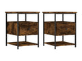 2-piece bedside tables in smoked oak, 40x42x56 cm, Zensovaingénierie BGKU80192