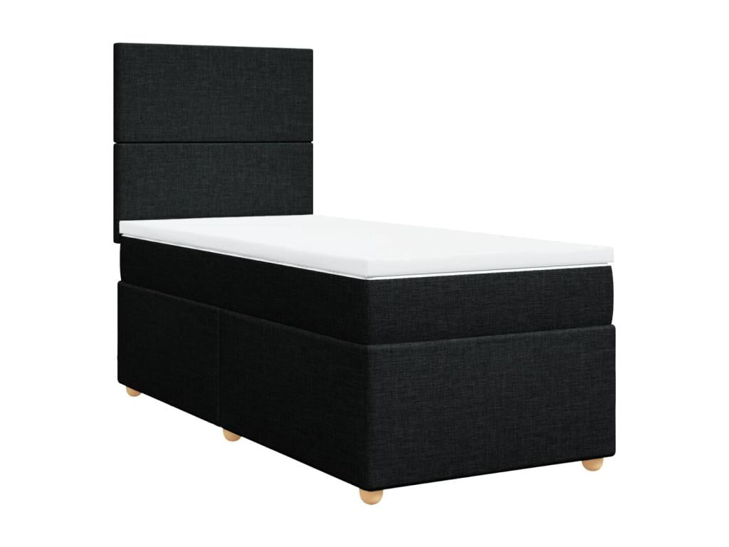 Ventoriq bed base with black mattress 90x200 cm fabric SPBU14028
