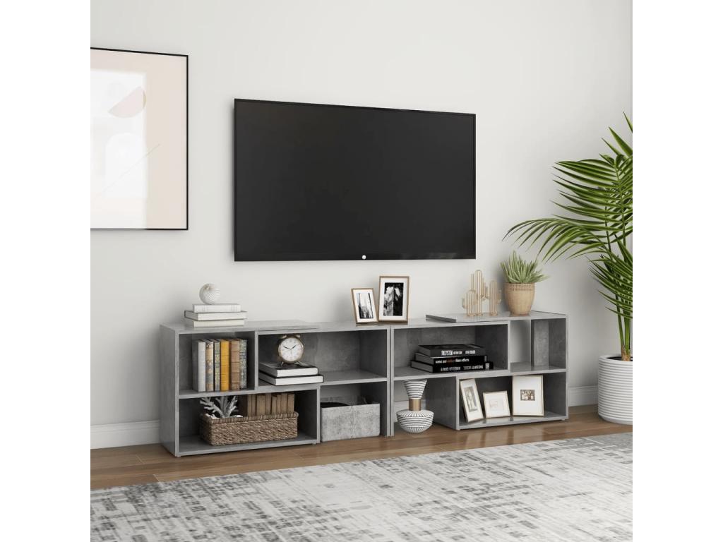 TV stand, concrete grey, 149x30x52 cm, engineered wood, URUY14247