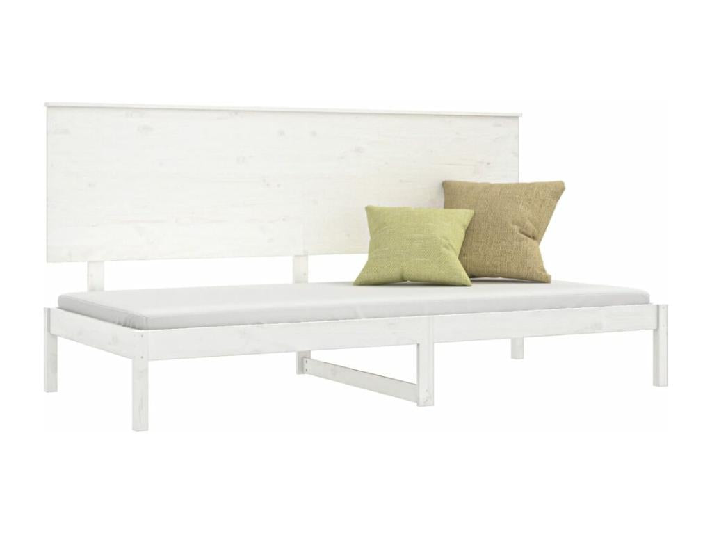 White Daybed 80x200 cm Solid Pine Wood ZPDV32101