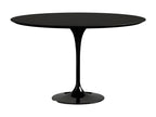 Round tulip table - Matte black top - Diameter 150 cm - Matte white base RYMF99680