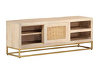 TV stand 110x30x40 cm solid mango wood and iron GINJ17300