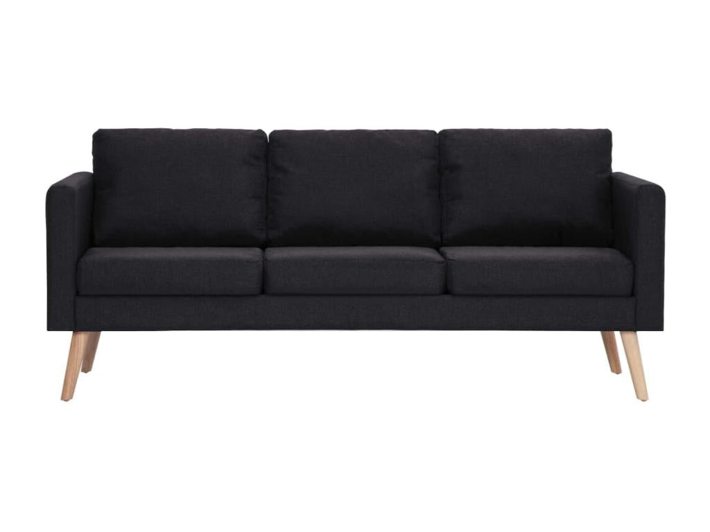 3-seater sofa, black fabric, SEWG50343