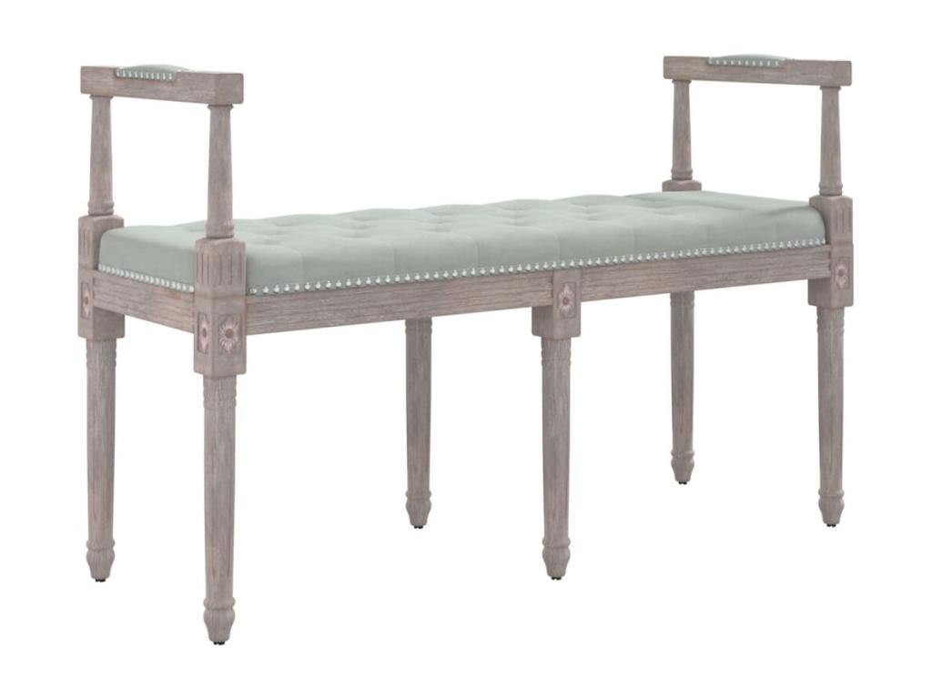 Light Grey Bench 110x40x70 cm Velvet JNVC31915