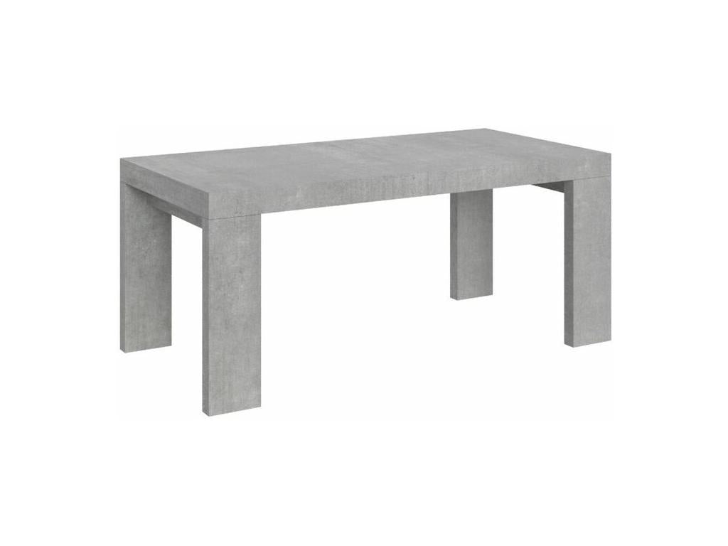 Lumenao Extendable Wooden Dining Table - Cement Grey - Lumenao Base and Support - 5 Slim Extension Leaves - Extendable Width 160 to 420cm DPTV37460