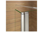 Walk-in shower screen 40 x 200 cm with pivoting return panel - 8 mm tempered glass - With 90 cm square support bar JPFX99448