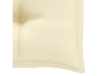 Garden bench with cream-white cushion, 112cm, teak wood, FMKI42872