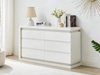 6-drawer chest - With LEDs - MDF - White lacquered - Zensova TXVE58814
