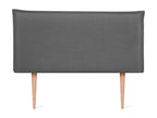 Zensova Smooth Natural Linen Headboard with Padding 90x105cm with Legs for 80/90cm Beds - Dark Grey ILAT16526