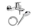 Zensova Logis Flexible Designflex Mechanical Bath Shower Mixer Pack with Zensova White/Chrome Shower Head QUDU70397