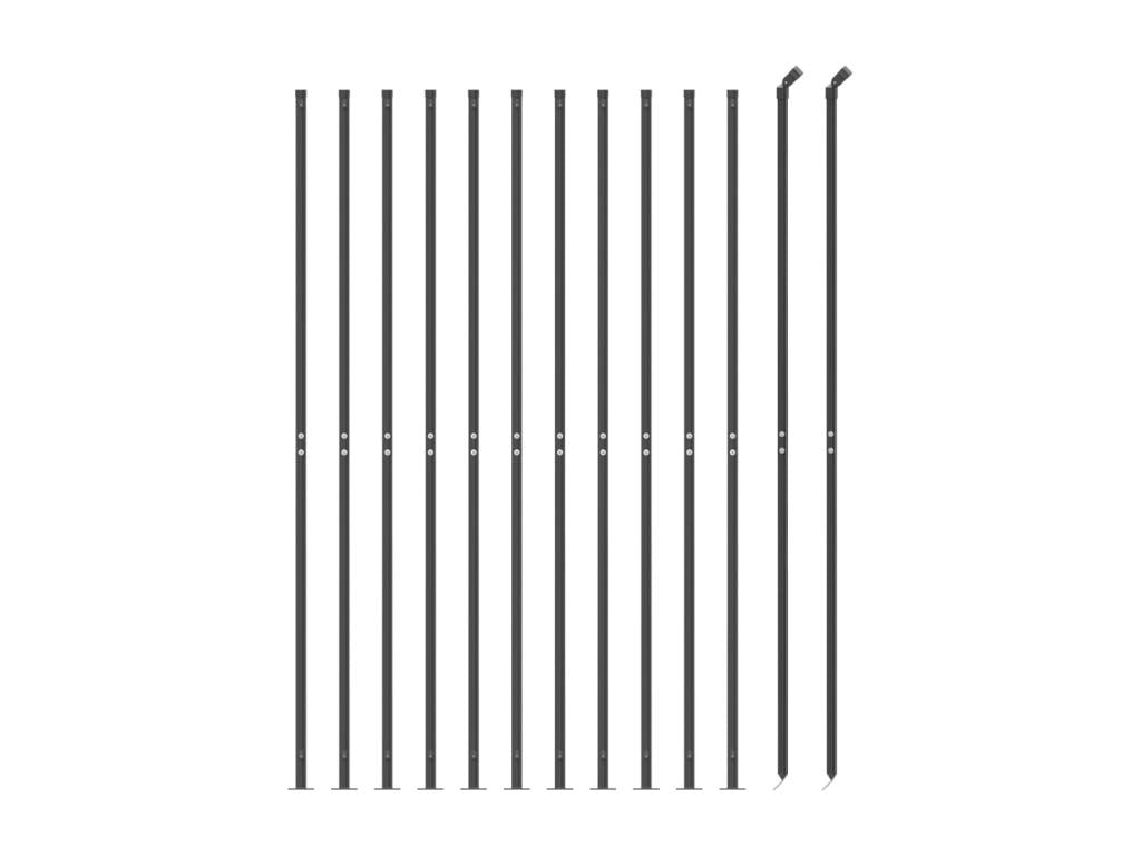 Metal mesh fence with anthracite flange 1.8x25 m BRFA96894
