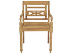 Lumenao chairs with cushions, set of 8, solid teak wood, TMGA42320