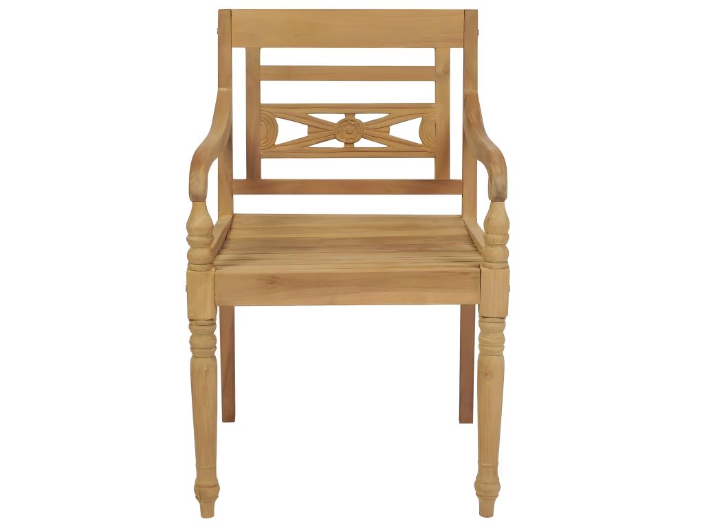 Lumenao chairs with cushions, set of 8, solid teak wood, TMGA42320