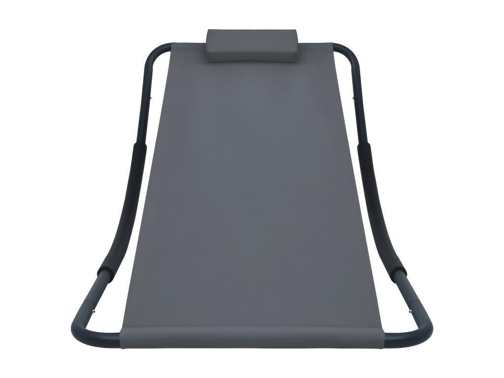 Grey garden bed 200x90 cm Steel XCGR19522