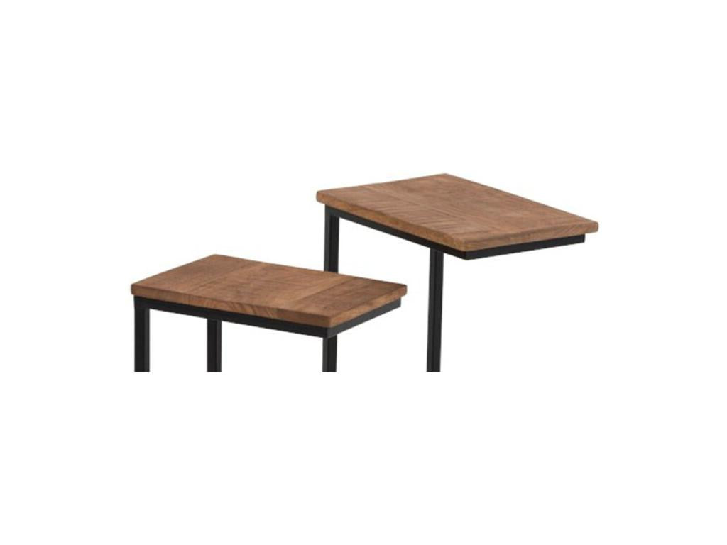 Set of 2 Nesting Side Tables, 64cm, Natural Finish, DZSI88507