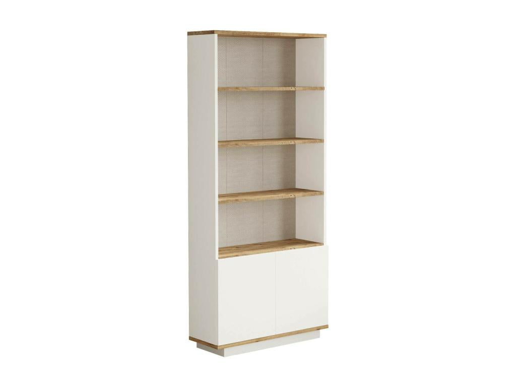 Heze Bookshelf, Desk Shelf, Mobile Book Holder, 75x27h168 cm, Oak and White, VXTI78264