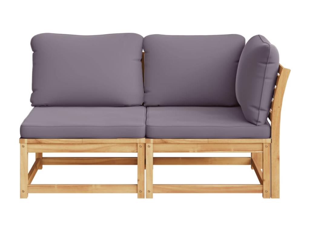 Zensova KCFJ03633 2-piece garden furniture set with solid wood cushions