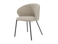 Ventoriq fabric chair with black metal legs - Comfort and modernity - Light brown color NIPP29313