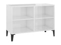 TV stand with metal legs, glossy white, 69.5x30x50 cm, FMNN43500