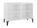TV stand with metal legs, glossy white, 69.5x30x50 cm, FMNN43500